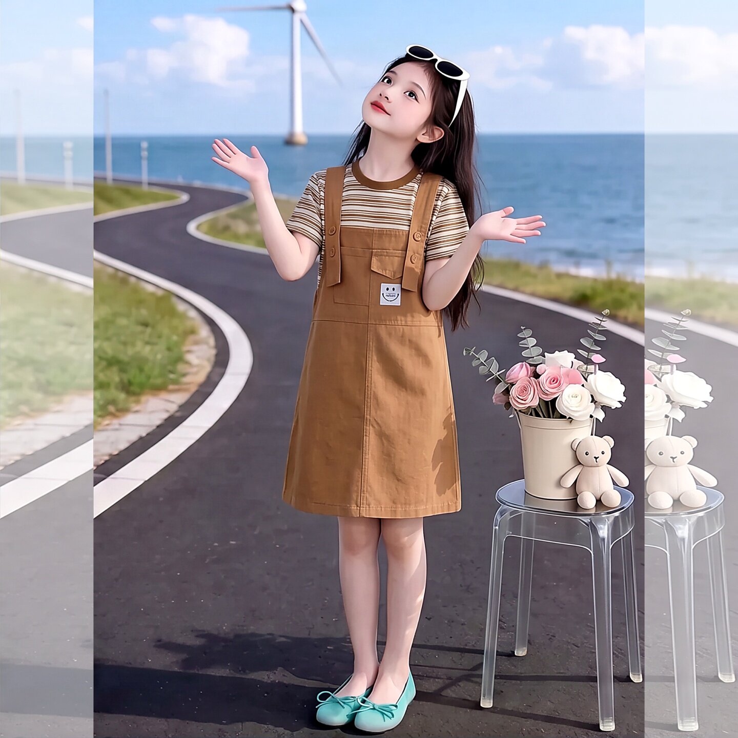 女童背带裙夏季2026新款儿童夏装