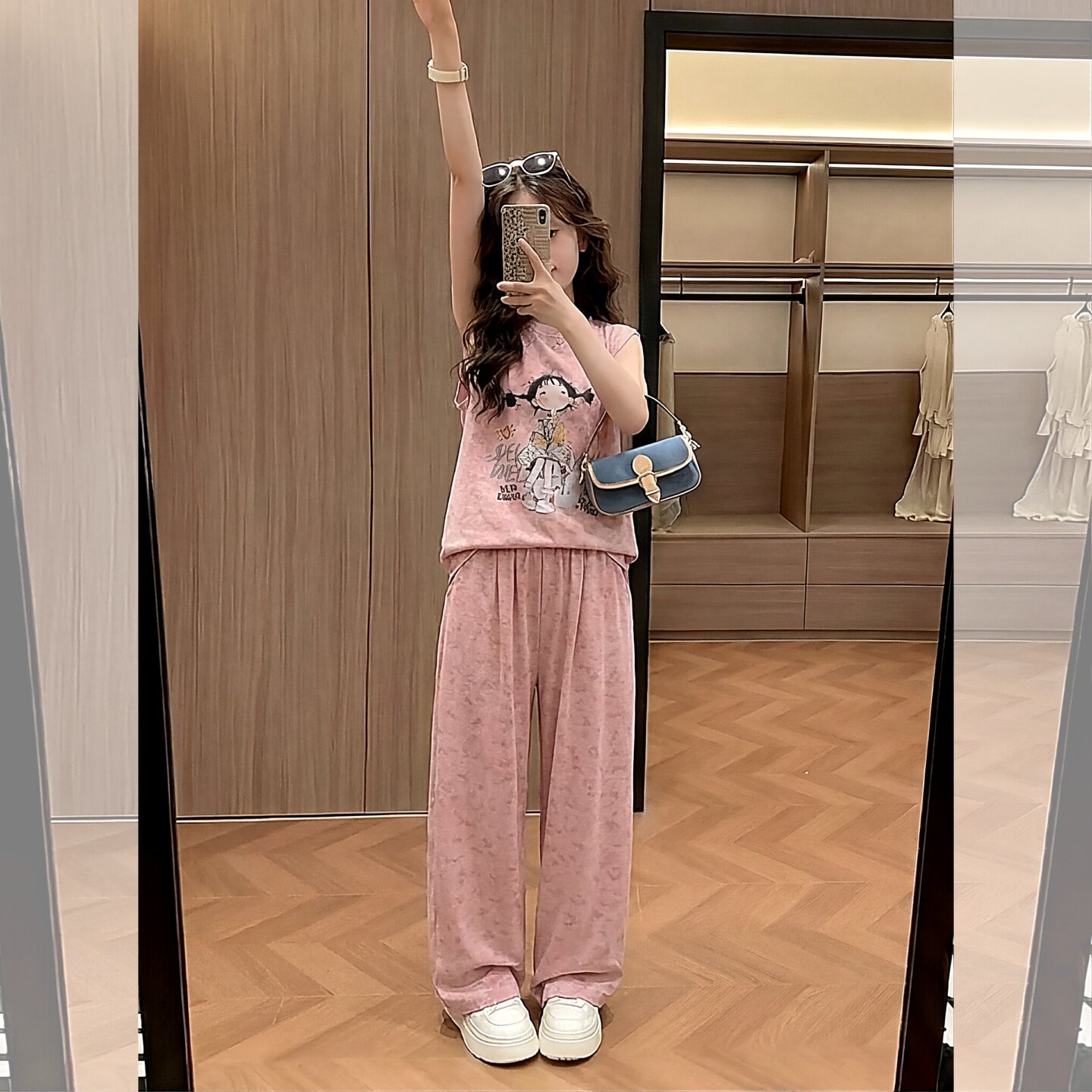女童夏套装2026新款中大童印花女