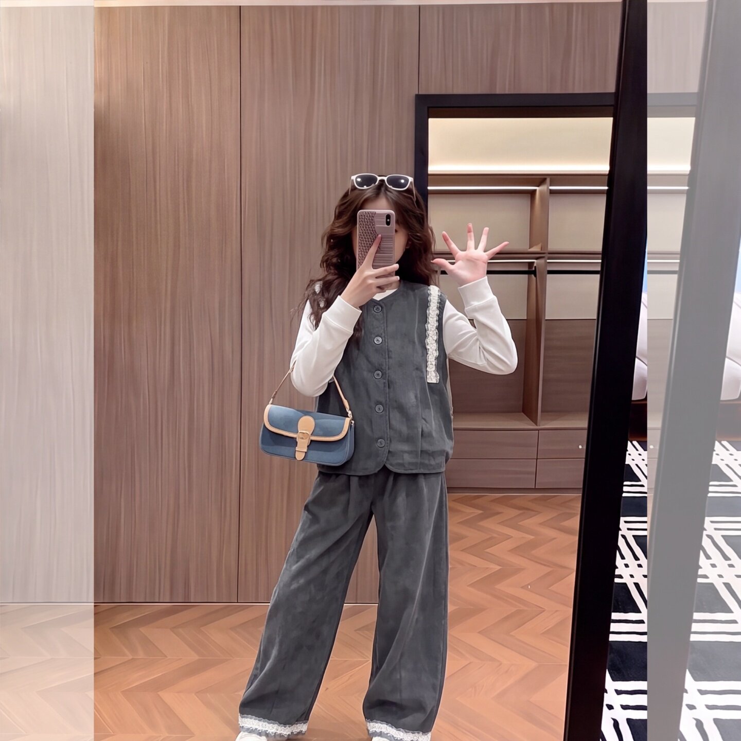 女童套装2026秋季新款韩版花边女