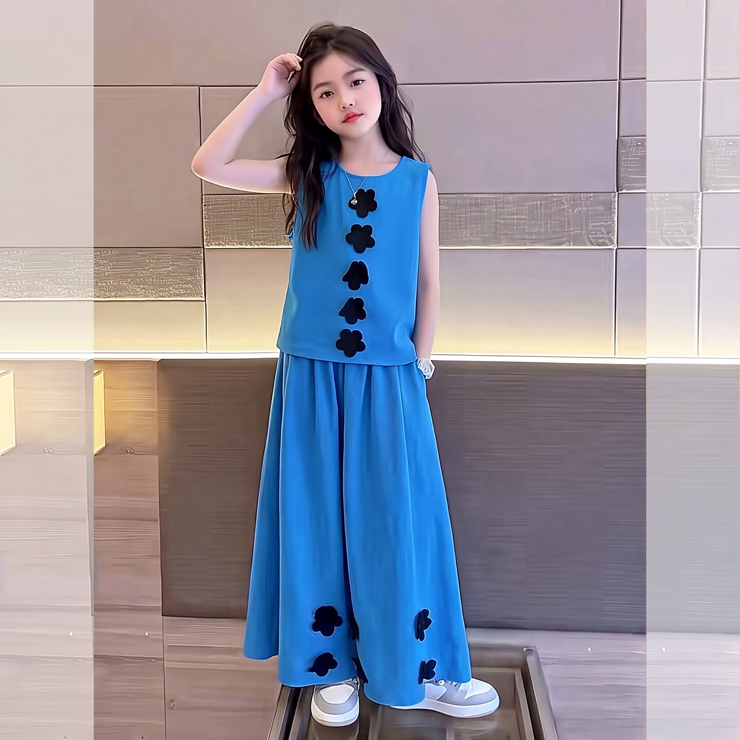 女童夏季花朵连衣裙2026新款女童
