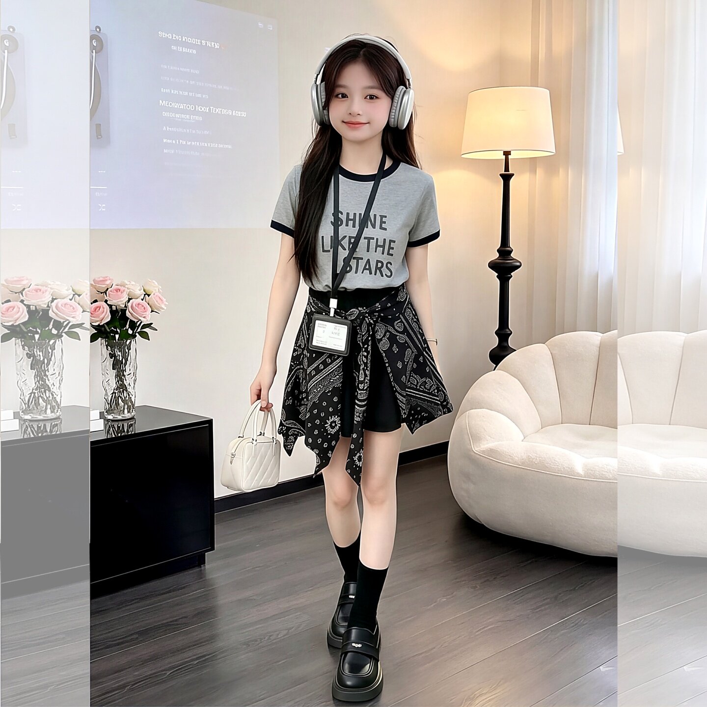 女童套装夏季2026新款女孩初中生