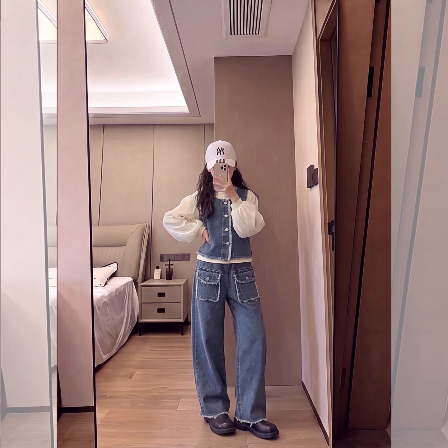 女童牛仔套装秋季款2026新款女孩