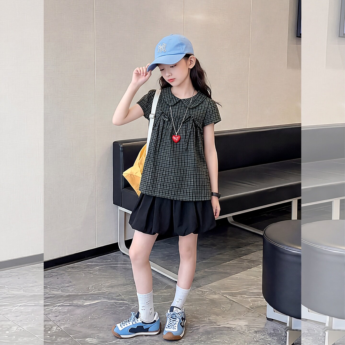 女童夏装套装2026新款大童女装洋气时髦裙子小女孩夏日两件套衣服