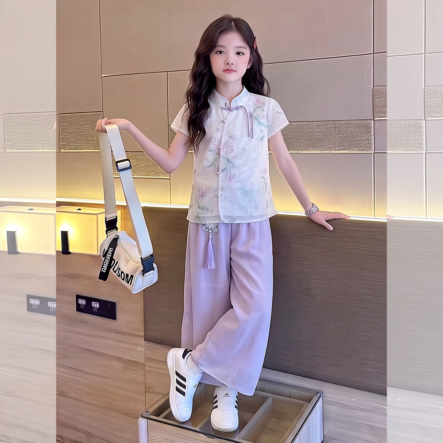 女童夏套装2026新款儿童时髦中式