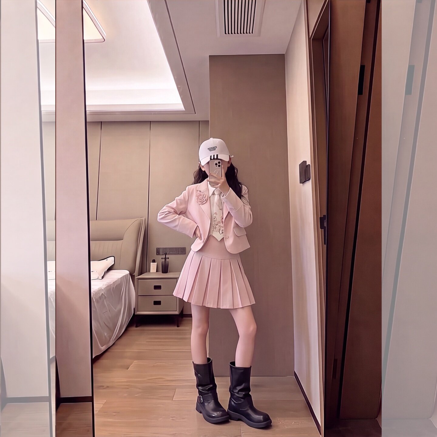 女童套装秋季新款大童高级感jk女