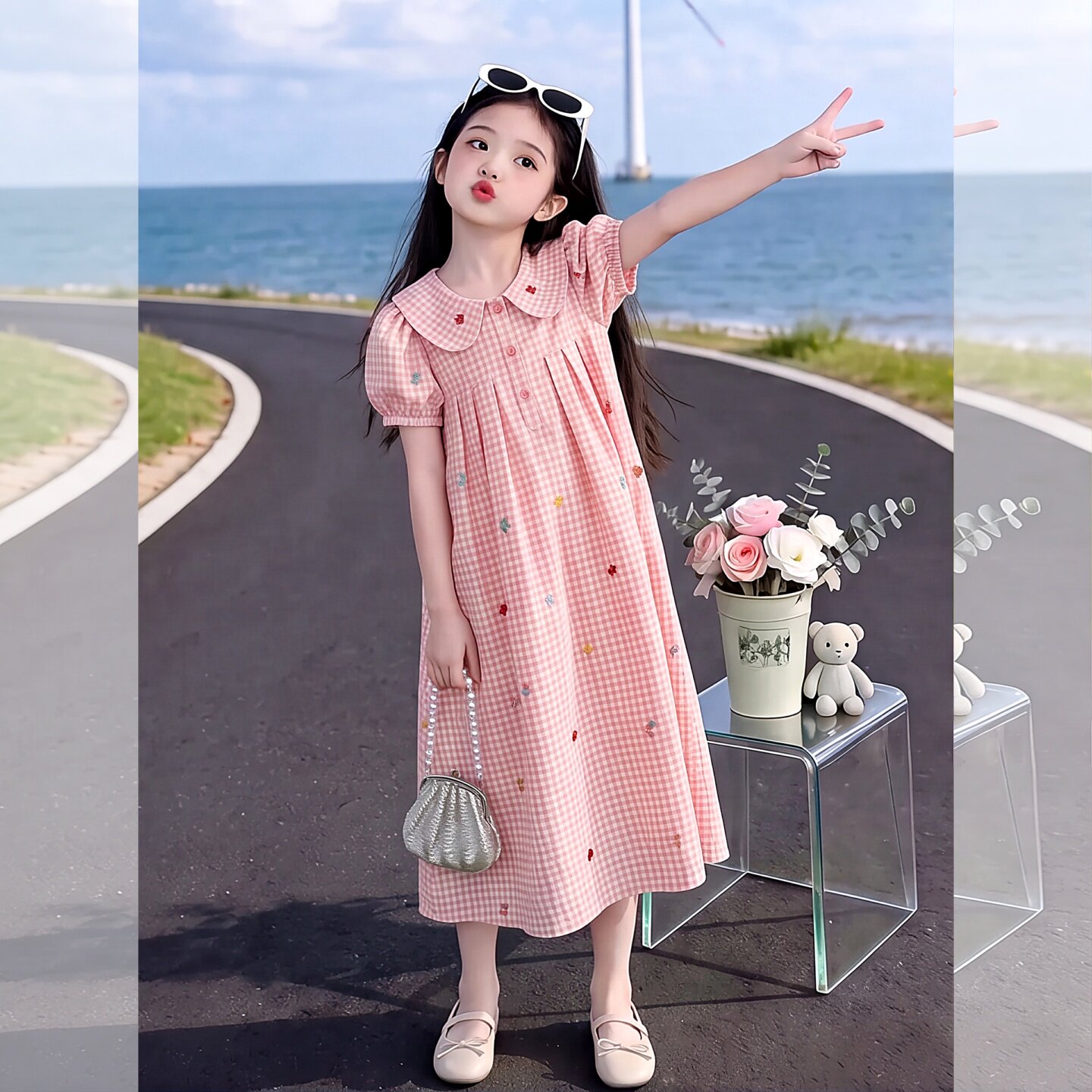 女童连衣裙夏季2026新款中大童女