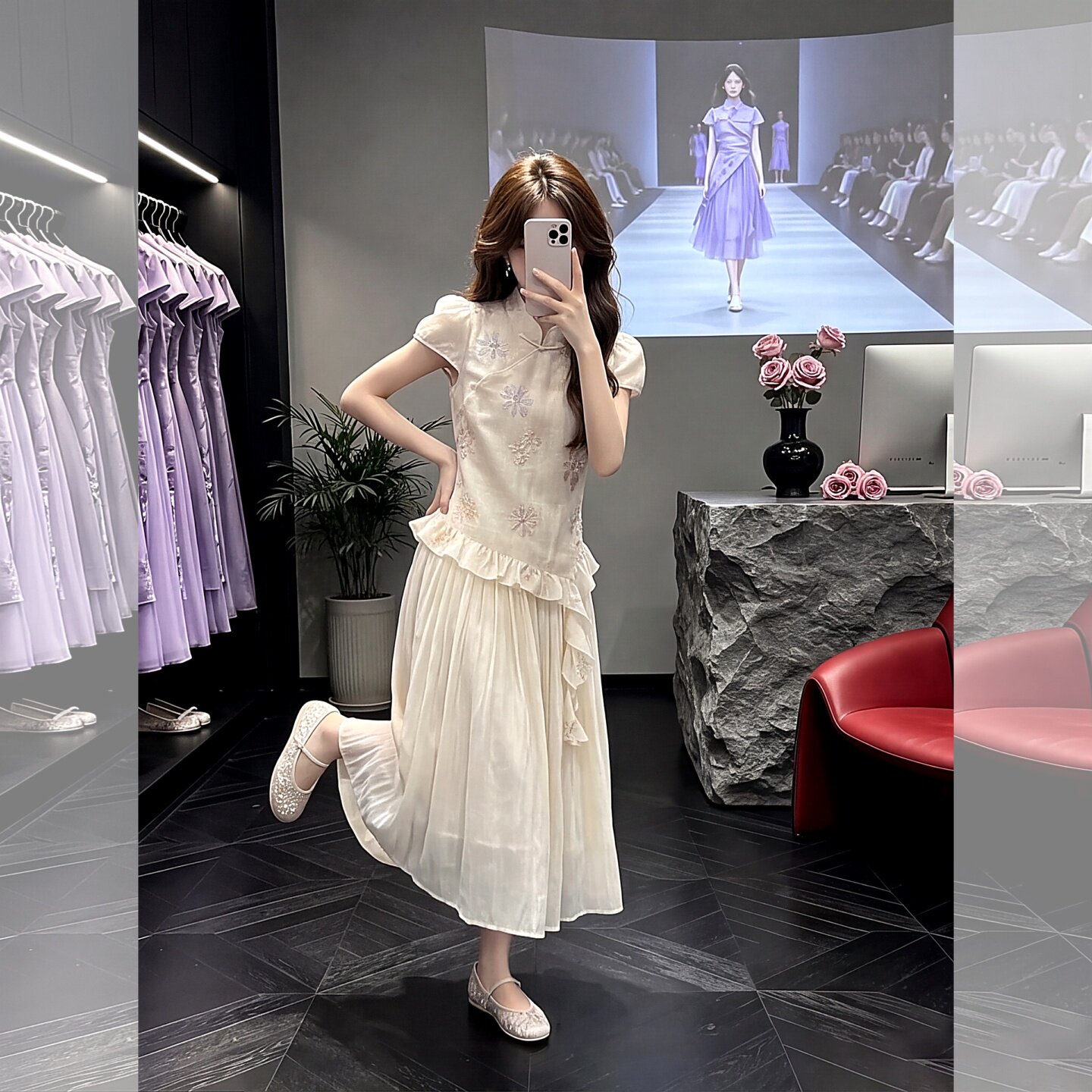 女童新中式连衣裙夏季2026新款洋气儿童夏装国风汉服公主裙子套装