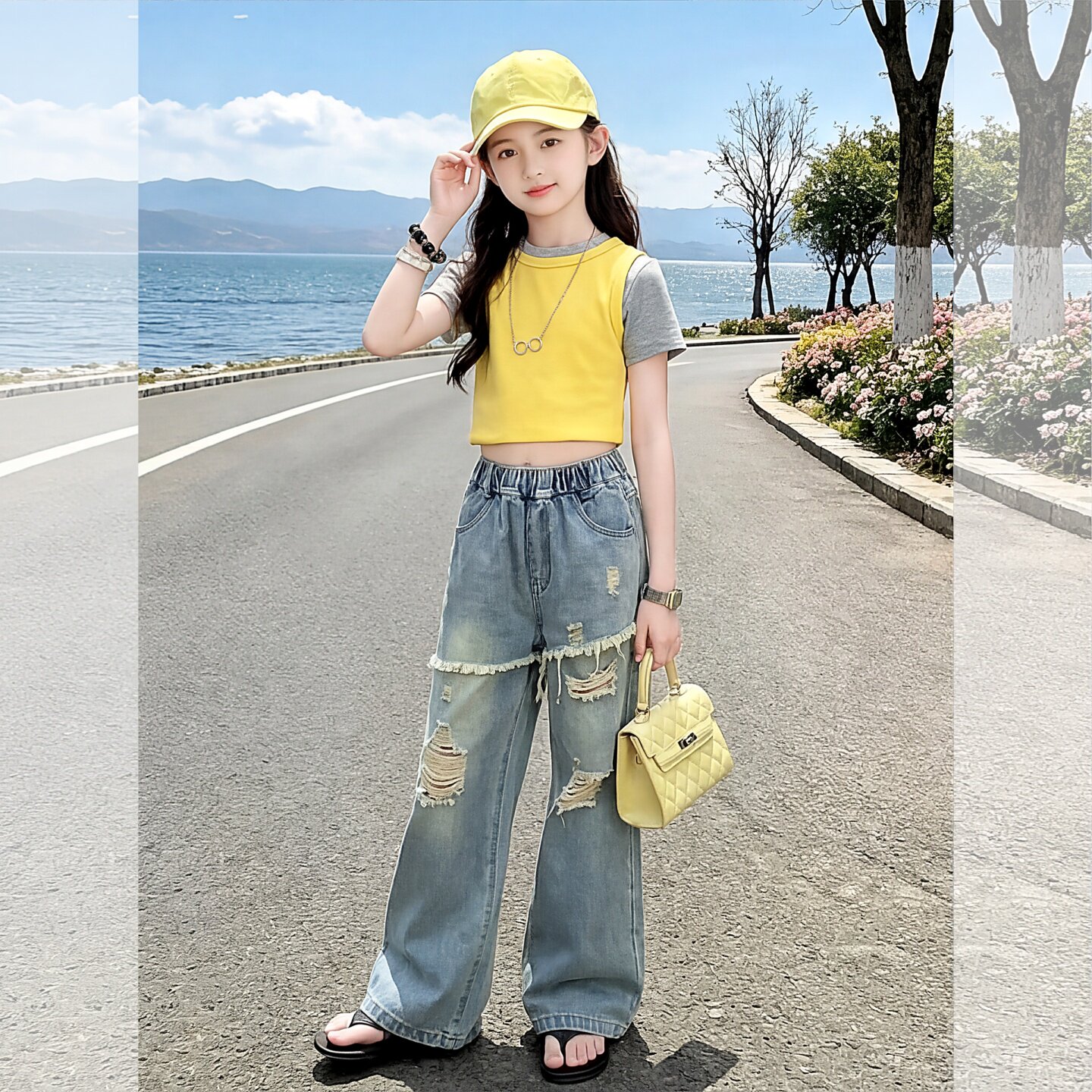 又酷又飒女童夏季套装女大童