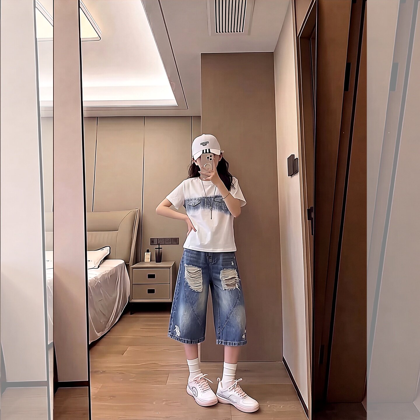 女童夏装套装2026新款儿童短袖中