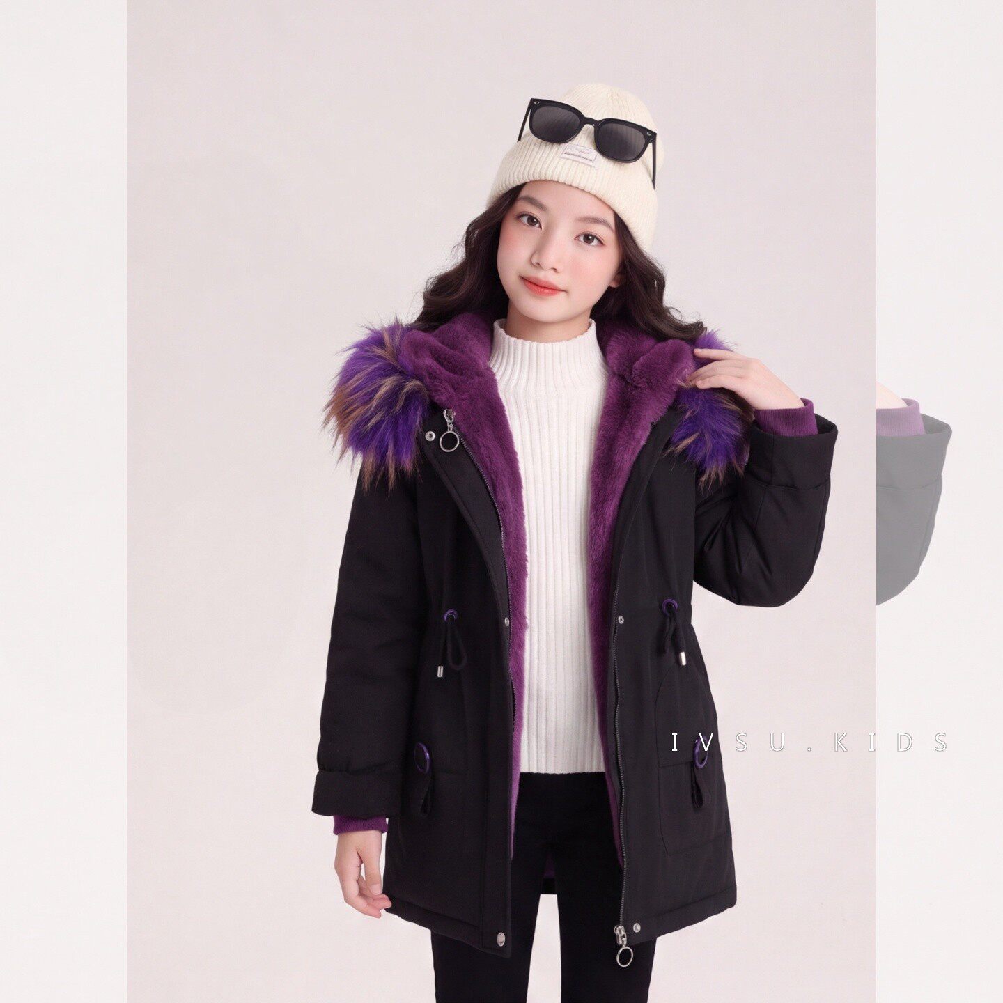 女童派克棉服冬装加厚洋气儿童大
