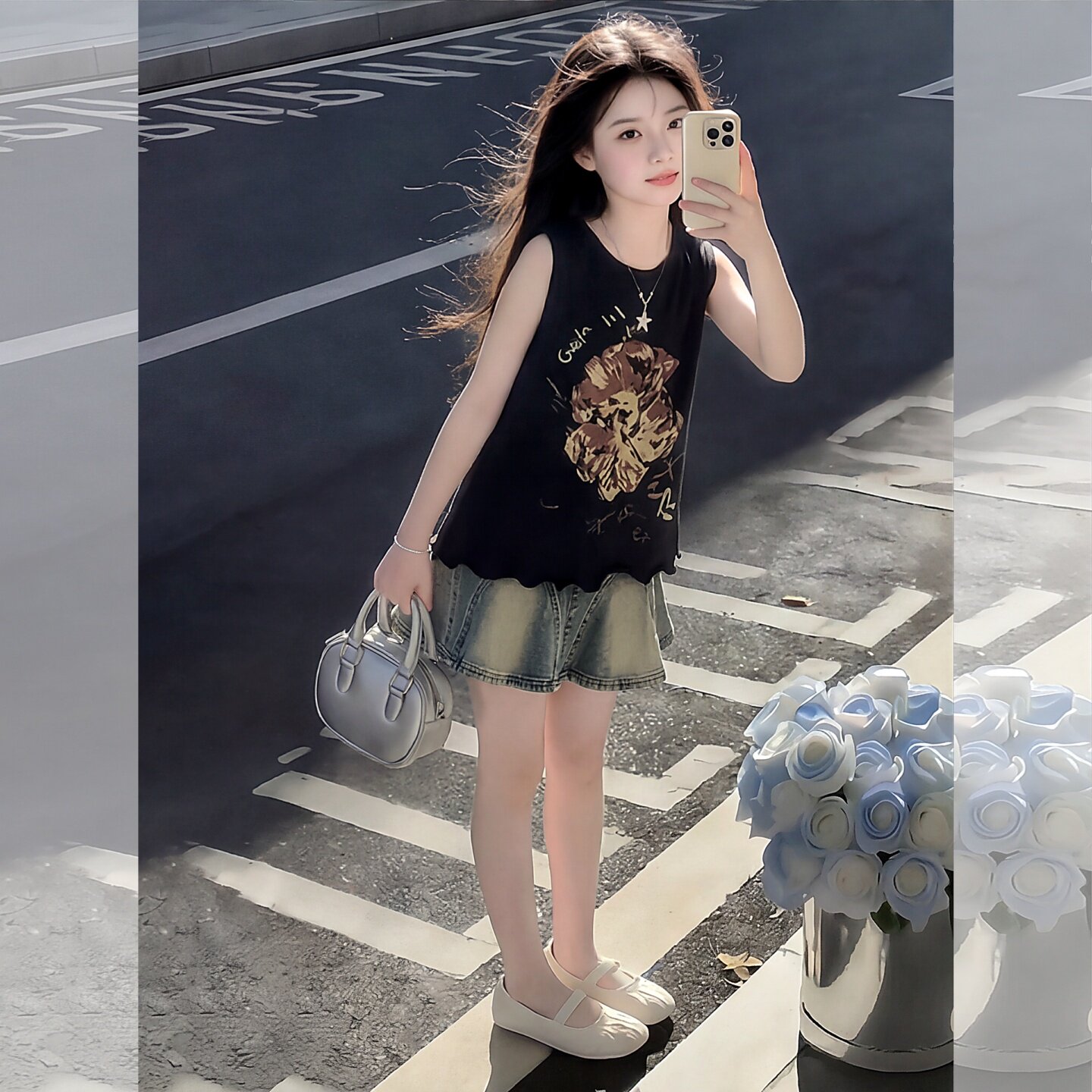 女童背心短裙套装夏季2026新款儿
