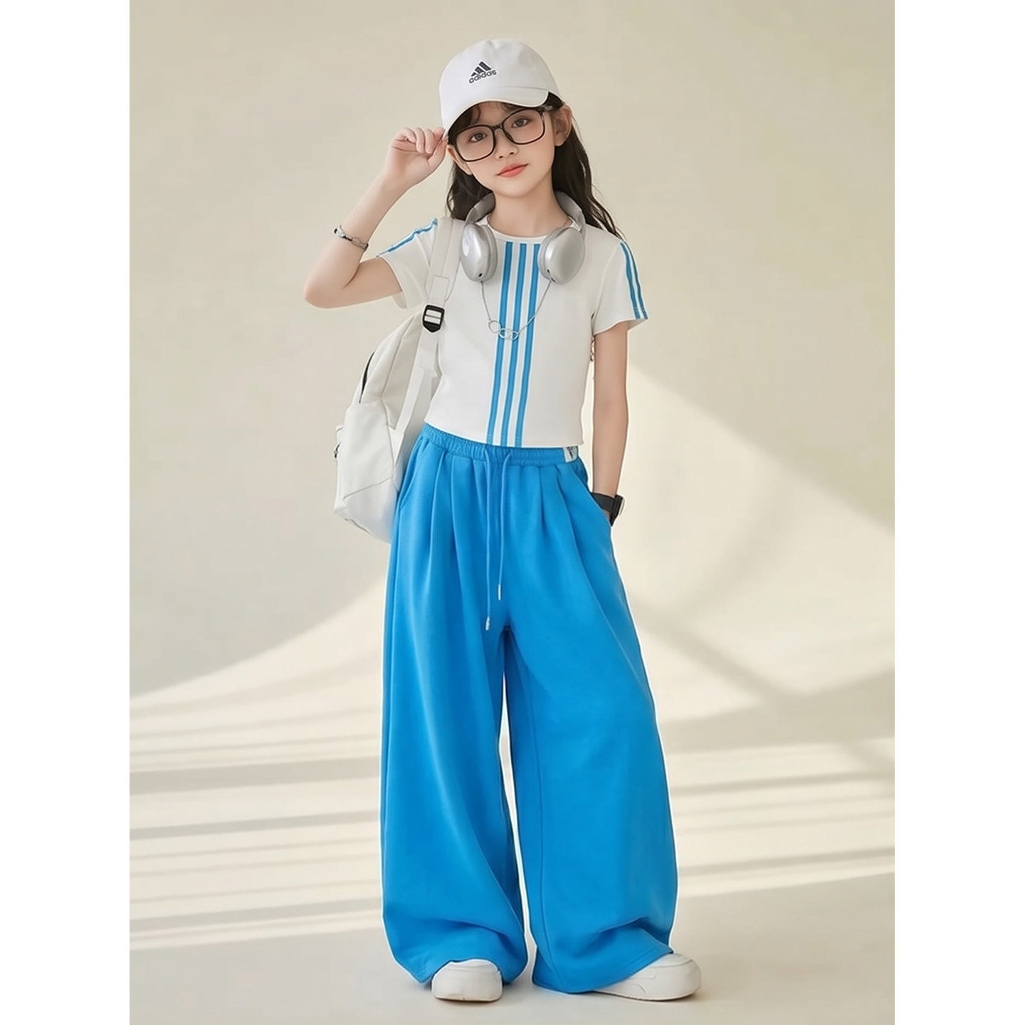 女童夏季时尚套装2026年儿童短款