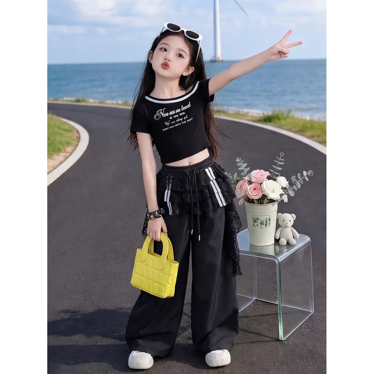女童爵士舞表演套装2026新款夏季
