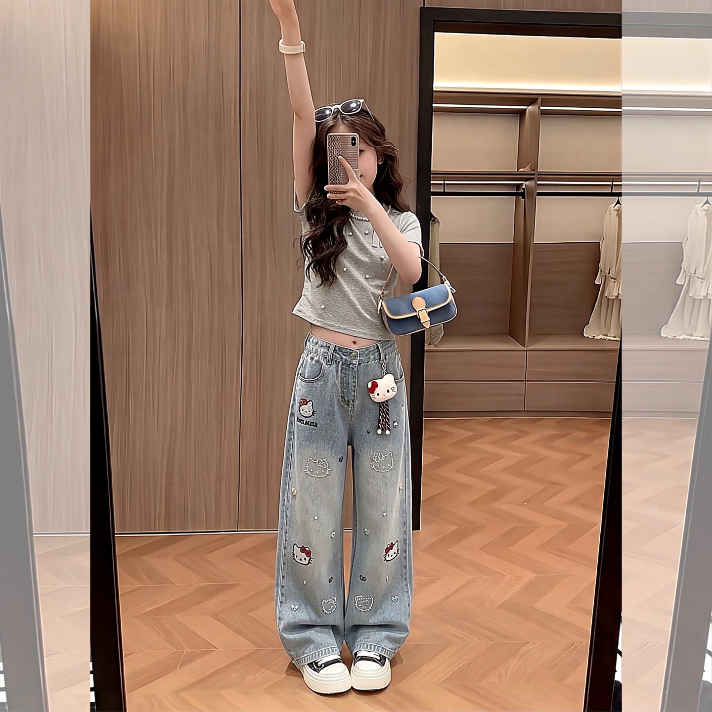 女童夏套装2025新款网红女孩薄款