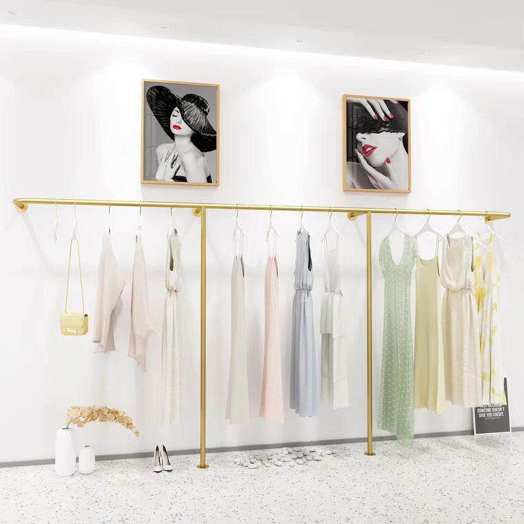 服装店展示架上墙侧挂衣服陈列架女装店挂衣架简约童装壁挂式衣架