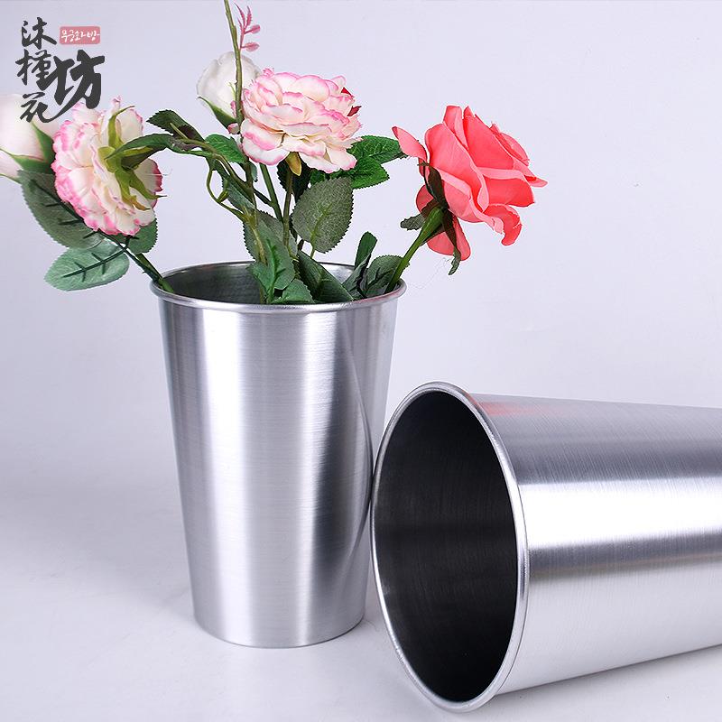 铝制养花桶 花店用品耐摔牢固好用不漏水插花桶鲜花桶 醒花桶
