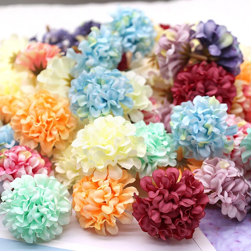 假花仿真花糖果绣球花头DIY手工花环材料婚庆装饰花墙布置