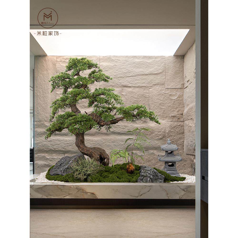 高端彷生迎宾松形树景观、新中式绿化植物、模拟松形树景观、天津