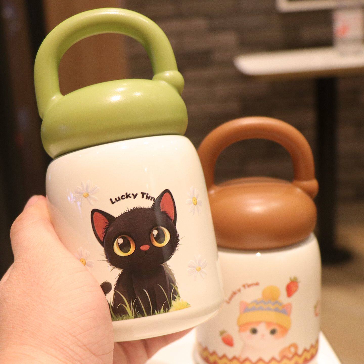 口袋儿童保温杯迷你小巧高颜值外出水杯手提式便携女生杯子学生