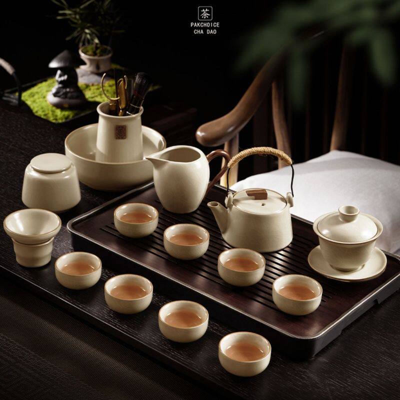 茶具套装汝窑茶壶泡茶具用品大全家用茶台一整套2024新款功夫茶具