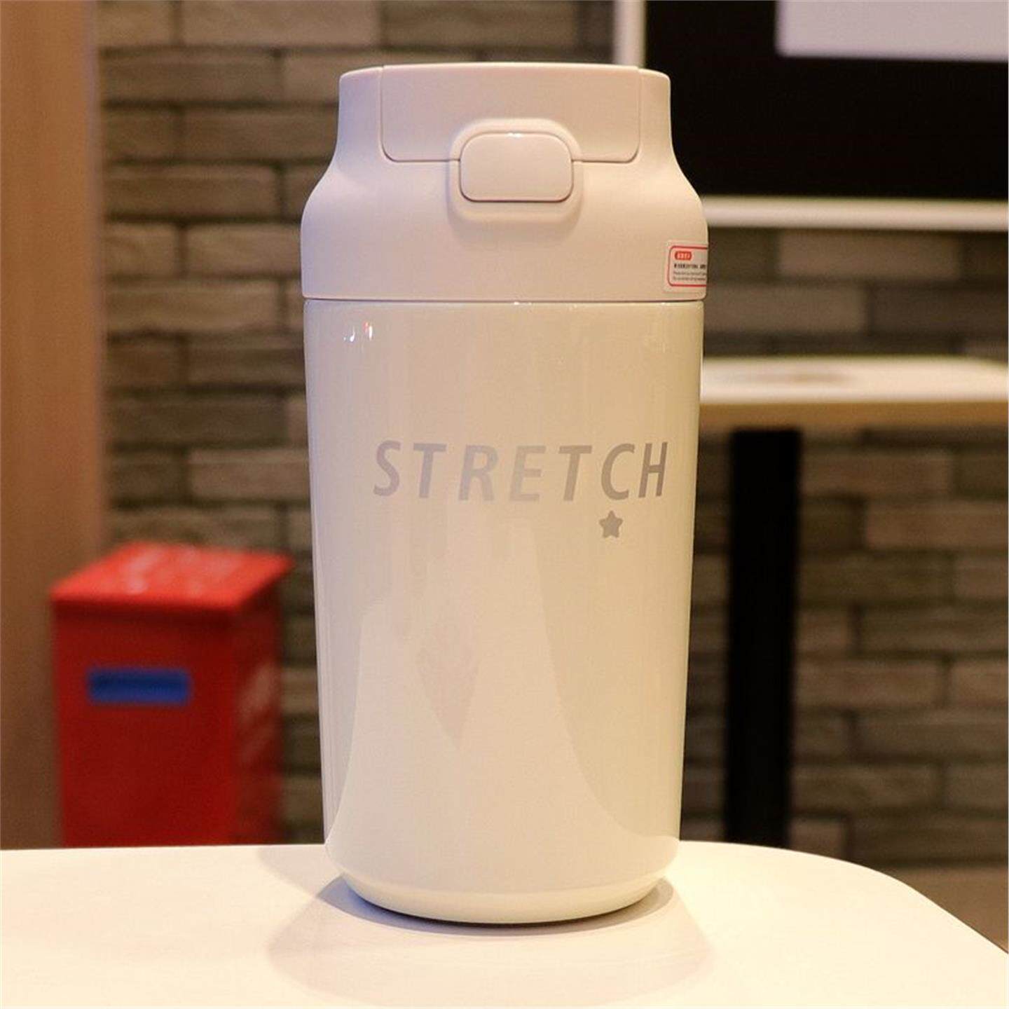 咖啡杯杯子高颜值便携双饮口水杯不锈钢保温杯小众感简约女生