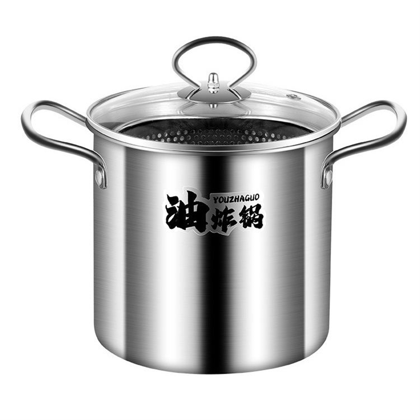不锈钢深锅加厚双耳油炸家