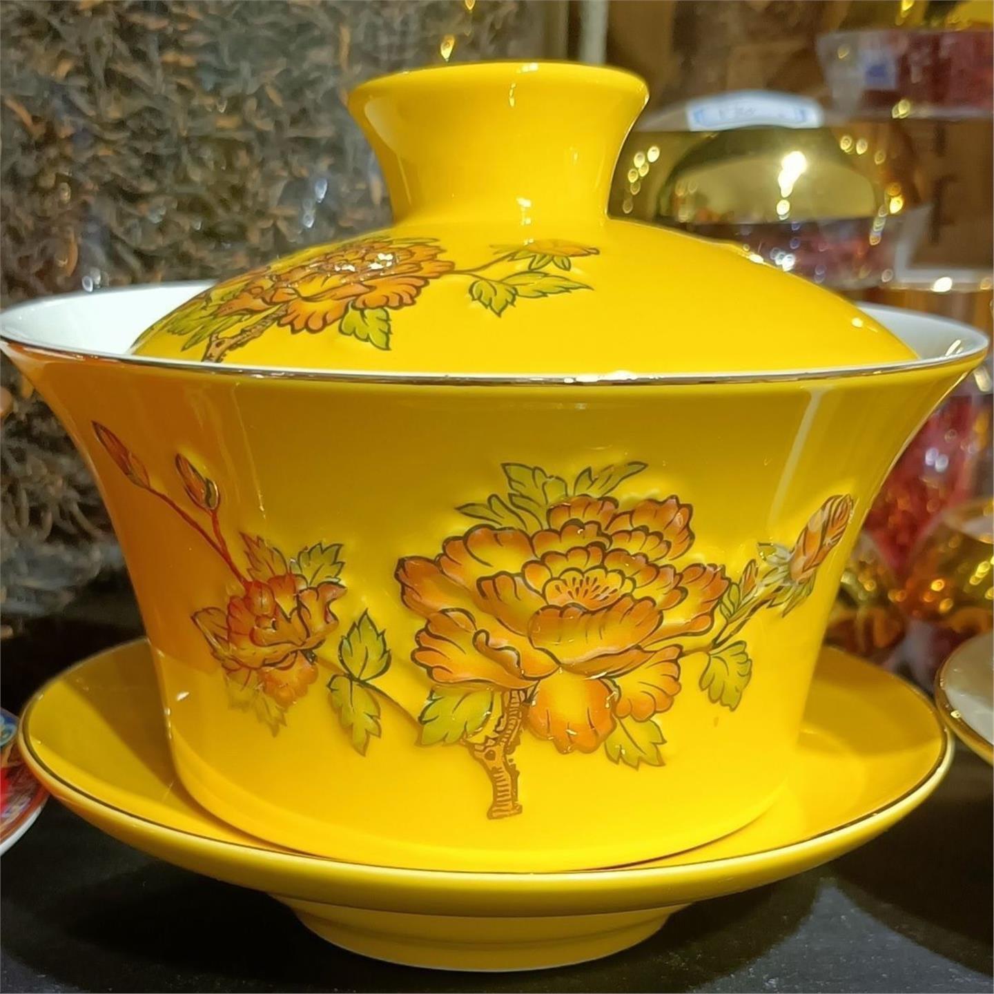 临夏三茶具盖碗件套高档整