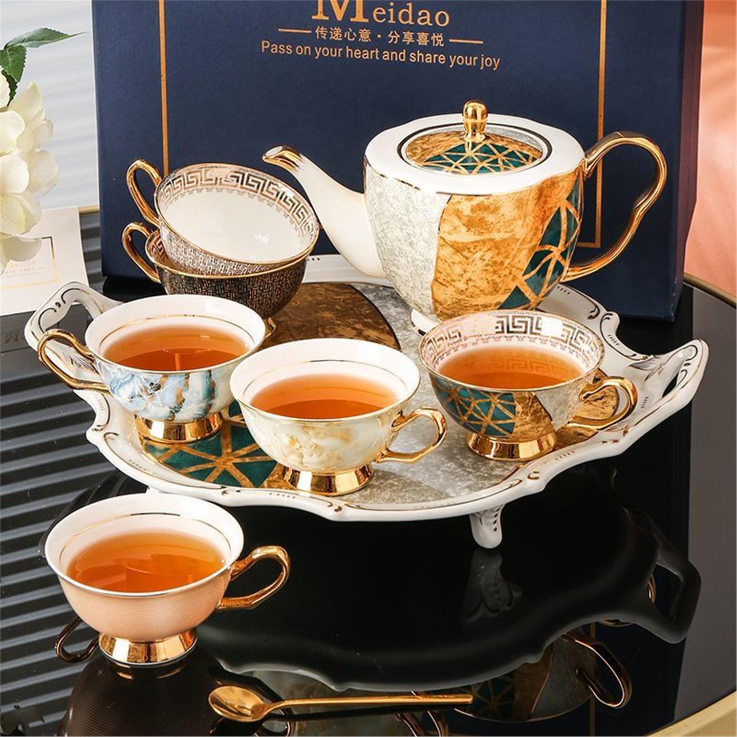 咖啡送礼高档茶壶英式具下