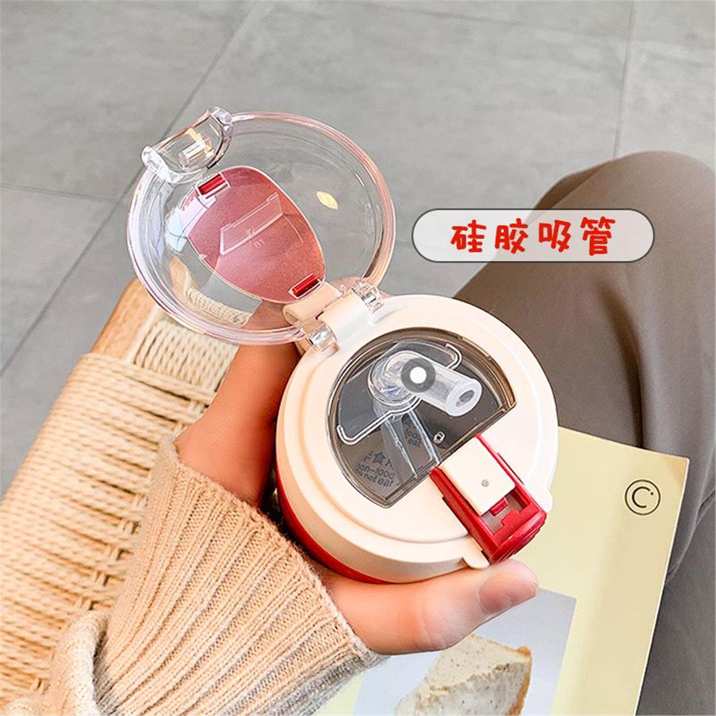 学生吸管可爱小巧新款女生杯保温杯水杯便携2026杯子带ins高颜值