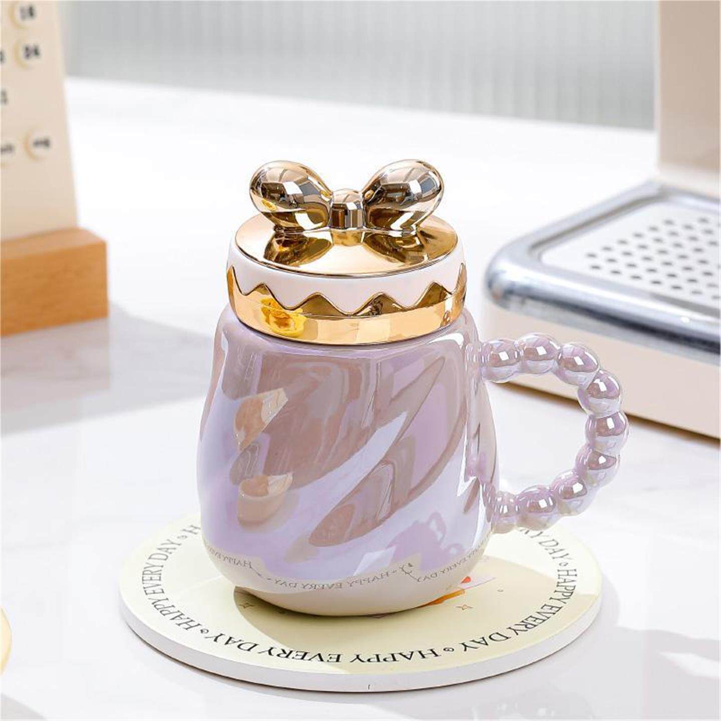 礼物水杯带盖简约学生宿舍家用陶瓷情侣新款高颜值马克杯大容量