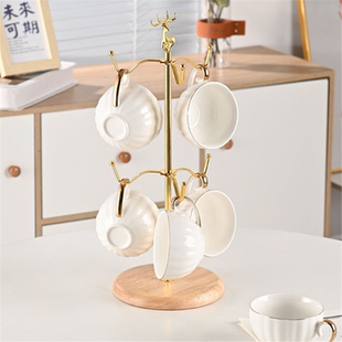 家用厨房轻奢倒挂置物架子放茶杯咖啡杯水杯铁艺收纳客厅架马克杯