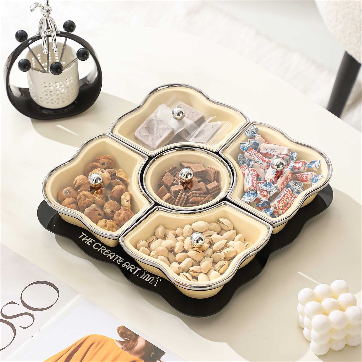 客厅糖果盒茶几坚果轻奢高档瓜子水果盘家用果盘收纳盒干果零食