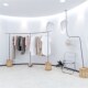 店中岛落地式 展示架服装 挂衣架 半圆弧形带石头木头不锈钢服装 新款