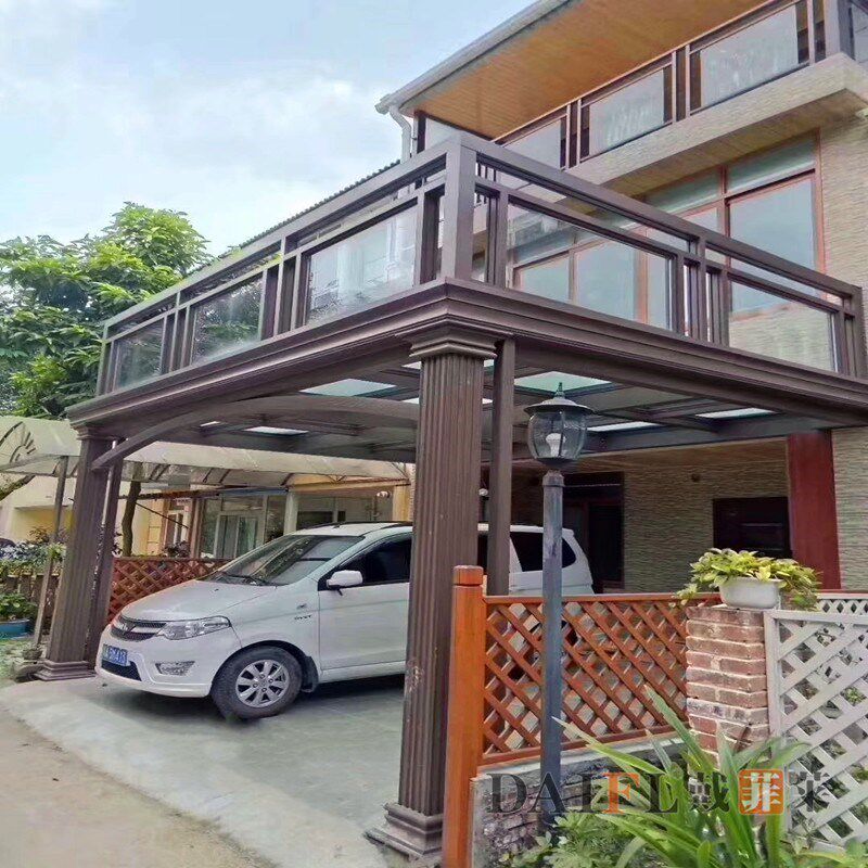 中欧式别墅露台平台阳光房定制断桥铝门窗铝合金封阳台钢化玻璃房