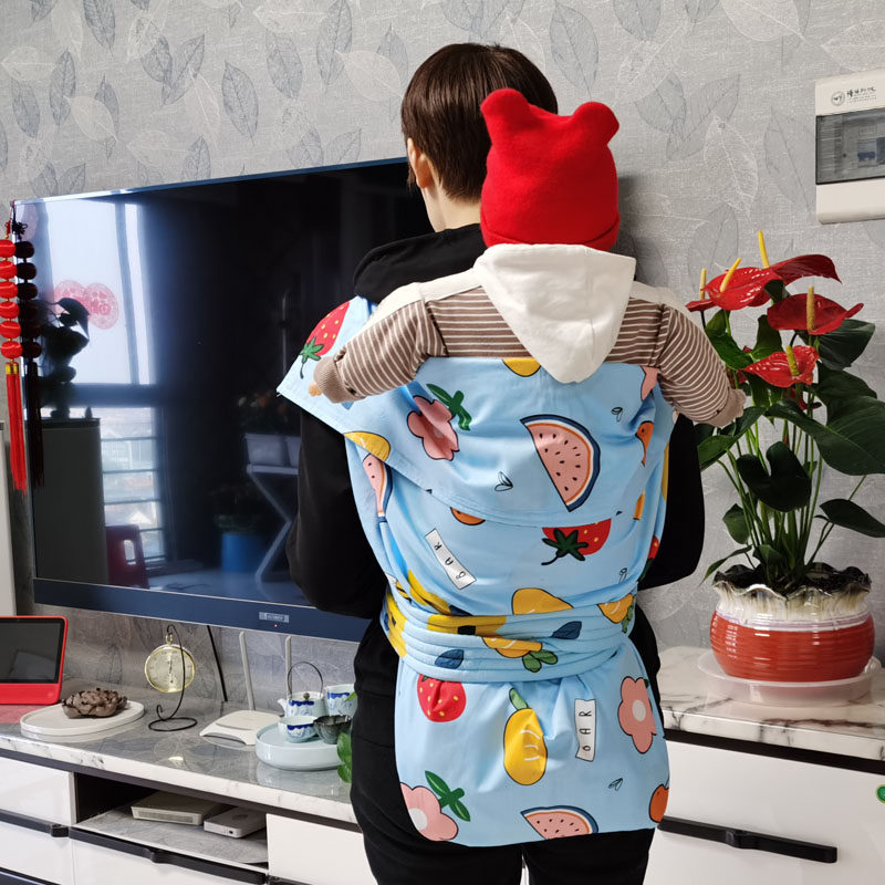 老式棉布背带春夏薄款宝宝背巾前后两用四川重庆背娃袋简易轻便