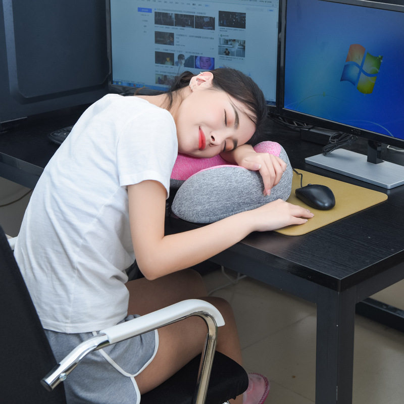 泰国天然乳胶U型护颈椎枕头颈枕U形飞机旅行脖子午休趴睡U枕便携