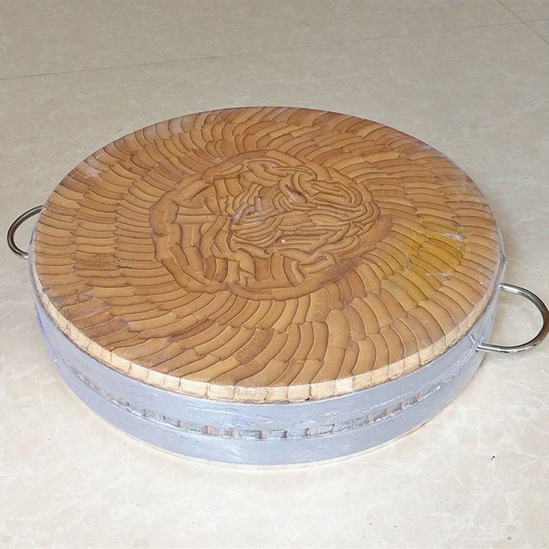 圆形加厚竹片砧板整竹商用剁砍骨头剁肉卖肉菜墩加大号案板切菜板