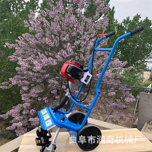 农用手式汽油除草机四马冲程大力推割草土机果ISC园开荒草坪修剪