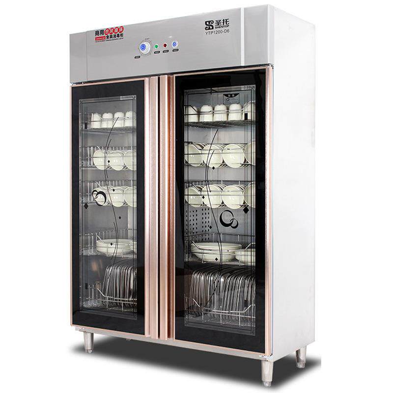 圣托热风循环中温消毒柜臭氧商用消毒碗筷柜酒店单位食堂餐具保洁