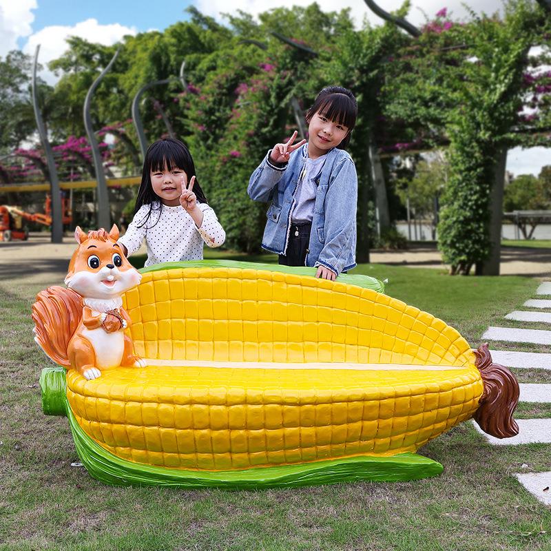 水果蔬菜坐凳幼儿园商场美陈摆件户外玻璃钢卡通座椅公园景区装饰