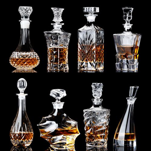 水晶玻璃酒瓶家用带盖密封创意红酒醒酒器洋酒威士忌酒瓶酒樽高档