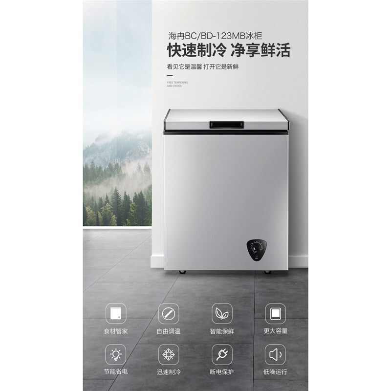 海一级节能小冰柜家用全冷冻小型迷你省电保鲜冷藏冷冻无霜冷柜