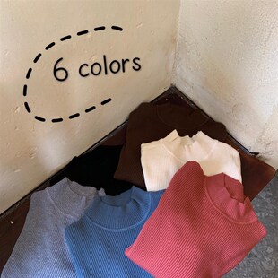 2024新款秋冬半高领打底衫女条纹高弹针织衫小高领紧身螺纹毛衣厚