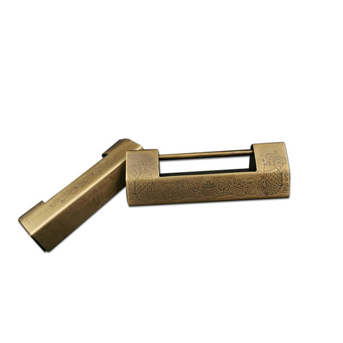 铜锁黄铜老式小铜锁迷你柜门锁小锁子中式仿古代铜锁复古代锁挂锁