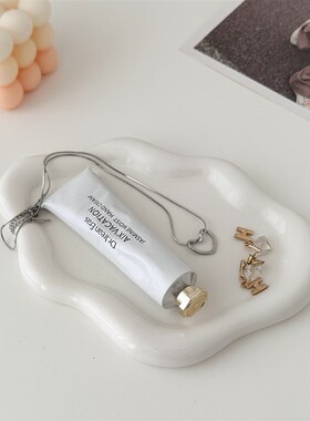 首饰盘饰品展示盘陶瓷盘摆件装饰云朵盘 香薰蜡烛托盘 钥匙收纳盘