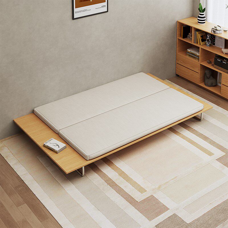 日式侘寂风小户型可折叠坐卧两用布艺沙发床家用可定制