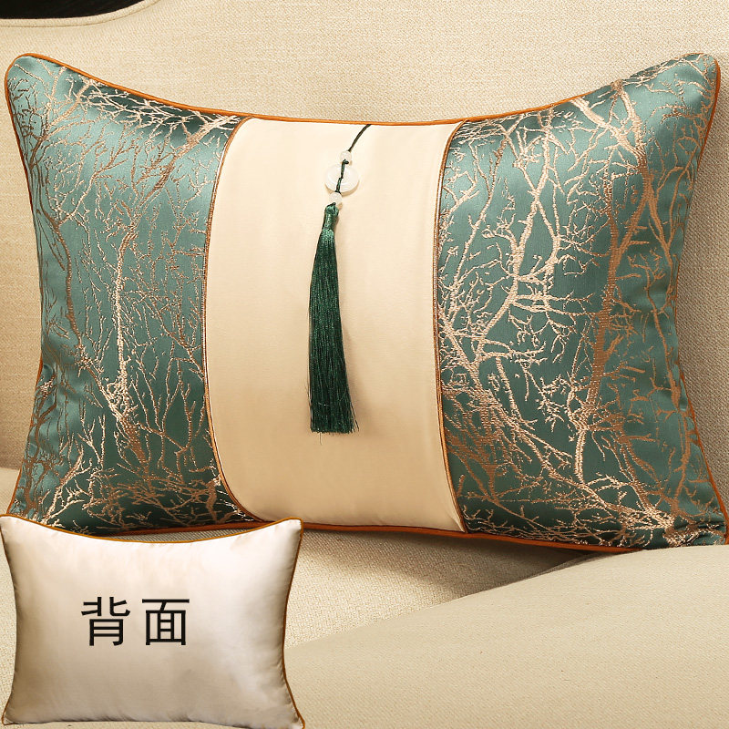新中式沙发轻奢腰枕靠垫套长方形靠背护靠背垫腰抱枕靠枕含芯定制