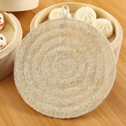 丝瓜络蒸笼垫蒸馍不粘易清洗耐用双层圆形蒸笼布丝瓜瓤笼屉蒸垫子