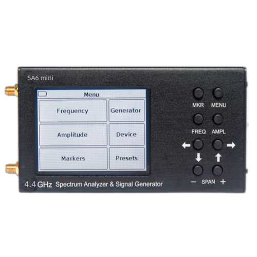 SA6 Mini手持频谱分析仪支持35-4400MHz3.2寸信号发生器频谱仪
