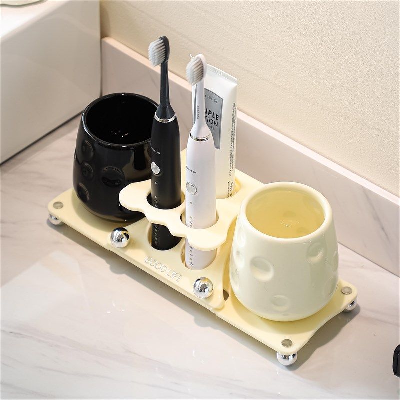 牙刷置物架2024新款电动牙刷牙杯架洗漱台刷牙漱口杯套装浴室收纳,家庭/个人清洁工具,牙刷架/牙具座,淘宝优惠券,粉丝福利购,淘宝优惠卷